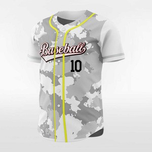 Camiseta de Béisbol Sublimada Transpirable, Chaqueta de Béisbol Ligera con Botones y Estampado Vintage Personalizado para Hombre - Product Image 5