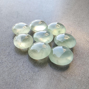Pierre précieuse naturelle Prehnite Briolette Cabochon, ronde, calibrée, de qualité, polie, en vrac, toutes tailles, vente en gros - Product Image 2