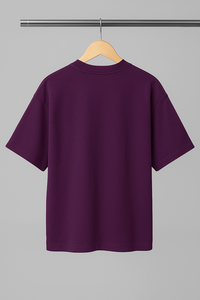 เสื้อยืดลำลองสีพื้นสีพื้นทรงหลวมแฟชั่นในเมือง - Product Image 4