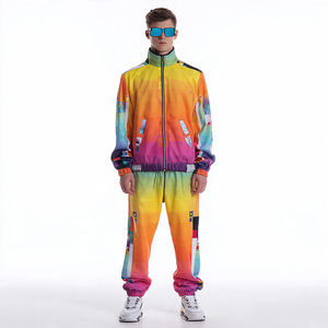 OEM Sublimation <b>Polyester</b> <b>Tracksuit</b> Men Zipper Sublimation Jacket Sweatpants Winter Jogger Sublimated <b>Tracksuits</b> Men's - Product Image 5