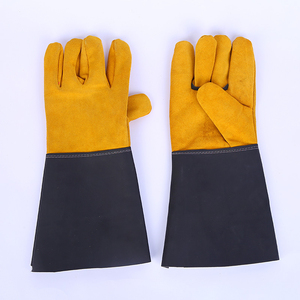 Vantrex Industries Hide Split Leather Breathable Four Seasons Needle Detection Working <b>Gloves</b> <b>Long</b> Cuff Welding Heat <b>Gloves</b> - Product Image 4