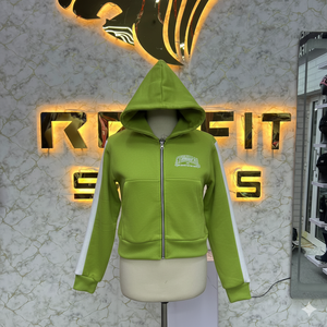 Sudadera con capucha personalizada con apliques bordados, efecto desgastado, con cremallera y pedrería, lavado ácido, estilo vintage, para hombre, streetwear - Product Image 5