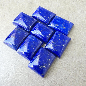 Lapis-lazuli bleu naturel de qualité AAA+, cabochon rectangulaire à dos plat, calibré, certifié par un tiers, pour la fabrication de bijoux - Product Image 1
