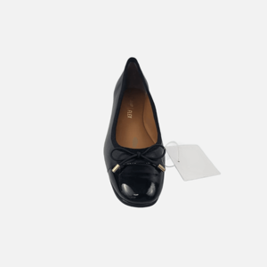 Escarpins formels pour femmes en cuir verni de vache et cuir Atanado de mouton, semelle extérieure en caoutchouc, bout fermé, talon moyen - Product Image 3