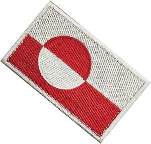 2 Parches Bordados de la Bandera de Groenlandia, Apliques Tácticos para Coser, Emblemas con Gancho para Hombro - Product Image 5