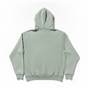 Sweat-shirt à capuche vert clair surdimensionné pour homme, coupe classique, en molleton de coton, avec poche avant, vêtement décontracté pour l'automne - Product Image 3