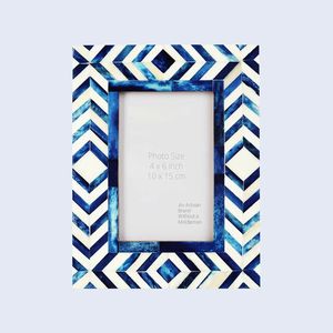 Cadre photo multicolore en os incrusté, fait main, décoration d'intérieur - Product Image 4