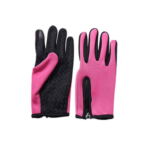 Guantes de Neopreno con Cierre de Cremallera, Aislamiento Térmico, para Ciclismo en Invierno, Unisex, Rosa, Azul, Negro, Lavables - Product Image 4