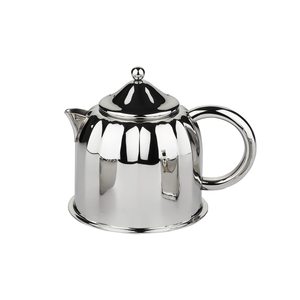 Cafetière/Théière Arabe en Métal Plaqué Argent au Design Magnifique avec Poignée Noire, Dallah Faite à la Main pour la Maison, Ustensile de Cuisine, Utilisation sur Table - Product Image 3