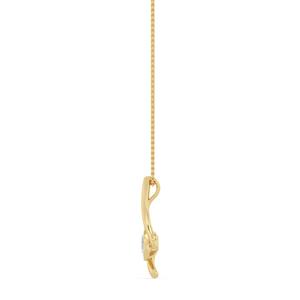 Colgante de Diamantes Ovalados de Lujo de 1.00 CTW con Piedras Cultivadas en Laboratorio y Engaste de Oro Amarillo de 18K, un Regalo Exquisito - Product Image 4