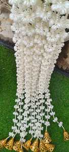 พวงมาลัยมุกประดิษฐ์ทำมือพร้อมสายประดับดอกมะลิระฆังทอง - Product Image 2