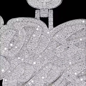 Iced Out Moissanite Letter <b>Name</b> Pendant 925 Silver Micro Pave Round Cut Luxury Charms Everyday Wear Hip Hop Pendant For Men's - Product Image 6
