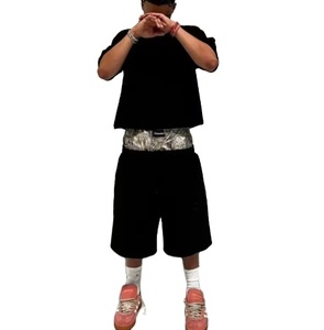 Shorts de jogging en coton épais personnalisables pour hommes, taille mi-haute, respirants, pour la course et l'entraînement estival - Product Image 2