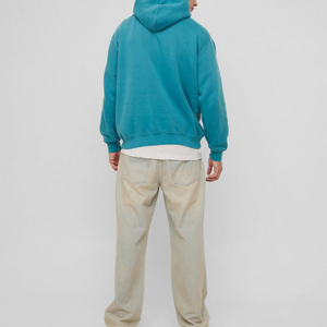 Sweat à capuche pour homme, streetwear, de qualité supérieure, à faible MOQ, avec logo personnalisé, 100% coton, effet délavé, OEM, best-seller - Product Image 2