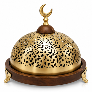 Plateau à chocolat moderne avec bordure incrustée de nacre et dôme transparent pour hôtels, mariages et événements – Tailles et couleurs personnalisées disponibles - Product Image 2