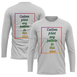 Camiseta de Manga Larga Unisex Personalizada para Hombre/Mujer, 100% Algodón Grueso de 220 Gramos, Lisa, con Bordado, Impresión de Logotipo, Diseño Holgado - Product Image 1