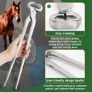 Cortador de Pezuñas de Acero Inoxidable de 15 Pulgadas, Herramienta Ergonómica de Alta Resistencia para Recortar Pezuñas de Caballos, Cuidado Equino Profesional - Product Image 5