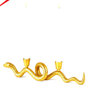 Designer <b>Snake</b> Double Candle Holder Metal Two Taper Candlestick Decor new Home Decor hot selling new design candle stand - Product Image 1
