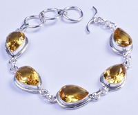 Bracelet en argent 925, aigue-marine, quartz améthyste vert, bijoux en pierres précieuses, bijoux de mode