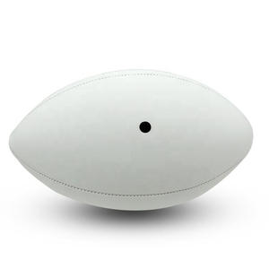 ลูกฟุตบอลอเมริกันสีขาวล้วนแบบขายส่ง เป็นมิตรกับสิ่งแวดล้อม ผลิตจาก PU/PVC สำหรับโรงเรียนและโค้ช คุณภาพสูง เย็บด้วยเครื่องจักร - Product Image 2