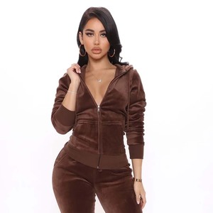 igh Quality Sexy Sports Hoodies Sets 2 Piece Drawstring Cropped <b>Velvet</b> <b>Jacket</b> Shorts Breathable Eco-Friendly Skinny Tracksuits - Product Image 2