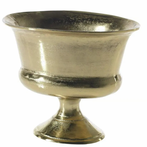 Modern <b>Vintage</b>-Style Brass Pedestal Urn Exquisite Metal Handicraft <b>Vase</b> for Wedding Tabletop and Event Decoration - Product Image 2