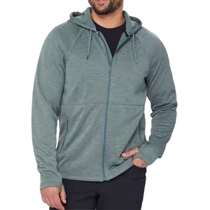 Sweat à capuche zippé pour homme, en coton épais de qualité supérieure, style streetwear, teint uni, idéal pour la mode hivernale - Product Image 1