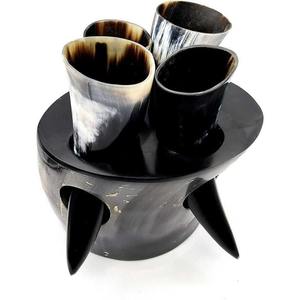 Handmade Drinking Horn Buffalo Ox Horn <b>Glasses</b> <b>Beer</b> & Wine Cup Eco Friendly Food Grade Custom Size - Product Image 2