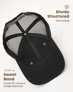 Casquette Trucker OEM marron kaki en mousse avec logo personnalisé, casquette snapback en maille structurée pour sports de plein air, pour hommes et femmes - Product Image 4