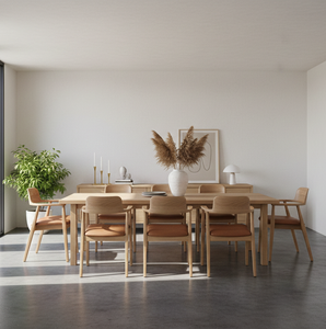 Chaise de salle à manger artisanale en teck Xillo moderne, résistante à l'eau, pour la décoration intérieure nordique, pour villa et hôtel - Product Image 2