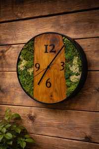 Luxury Modern Traditional Beige Round Wood Wall <b>Clock</b> Contemporary Industrial Retro Handmade With Grass For Guest Room - Product Image 4