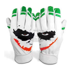 Custom Design White Leather Batting Glove Lightning Logo Right Hand <b>Padded</b> Hook Loop Closure Unisex Adult Training Use Quick-Dry - Product Image 3