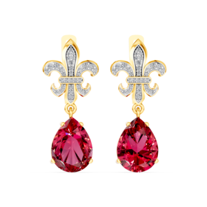 Pendientes Personalizados de Oro Sólido de 14K, 9K, 10K, 18K con Gema de Laboratorio de 10 Quilates, Certificación IGI, Joyería Fina Ética, MOQ 3 Piezas, 10 Piezas, RJC OEM ODM EA502132 - Product Image 1