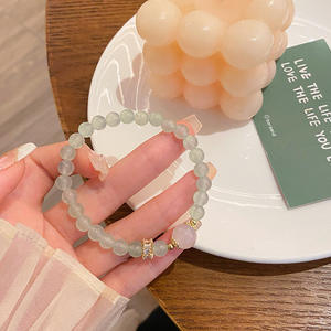 Bracelet en cristal de quartz rose de 6 mm mignon pour les étudiants, style romantique - Product Image 5