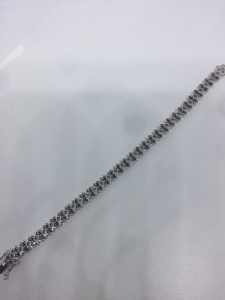 Vintage Blue Black Sapphire Tennis <b>Bracelet</b> 925 Sterling Silver <b>Gemstone</b> <b>Bracelet</b> Elegant Jewelry Gift - Product Image 3