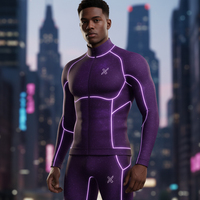 Combinaison de sport unisexe à compression extensible dans 4 directions, sans couture, haute performance, pour la course à pied et le marathon professionnel