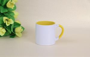 Mug à café en acier inoxydable et céramique bicolore blanc et rouge de 11 oz, sérigraphié avec logo personnalisé, cadeau promotionnel, vaisselle de promotion - Product Image 4