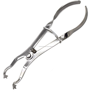 Pinza de dique dental de precisión mundial de acero inoxidable con 3 posiciones de mandíbula, instrumento quirúrgico manual ergonómico Clase I CE - Product Image 1