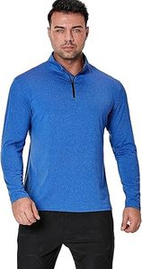 Camisetas deportivas de manga larga para hombre, sudadera con media cremallera, tops transpirables para fitness, jogging, entrenamiento y running, camisetas de compresión. - Product Image 2