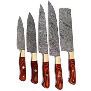Damascus Steel Chef <b>Knife</b> <b>Set</b> Premium Kitchen <b>Knife</b> Collection for Home Cooking Restaurant Catering Food Preparation - Product Image 3