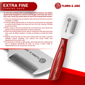 Cuchillos profesionales de acero inoxidable para pelar perros con mango de madera, herramientas de aseo para mascotas para Control de desprendimiento de perros - Product Image 6