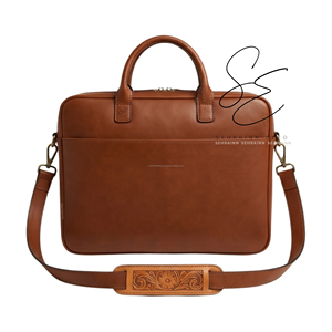 Maletín de Cuero de Alta Calidad 2026 con Diseño Floral, Bolsa para Portátil con Correa Ajustable, Bolsos de Mensajero Unisex para Negocios y Trabajo - Product Image 4
