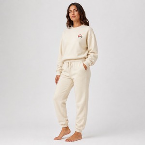 Conjunto Deportivo de Felpa para Mujer de Alta Calidad, Sudadera con Capucha y Pantalones Deportivos con Puños Acanalados y Cintura Elástica para Uso Diario - Product Image 2