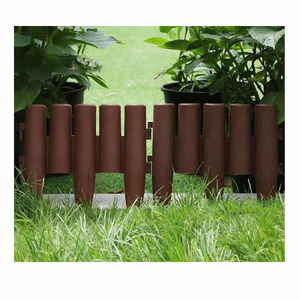 Garden <b>Fence</b> Wood Grain Effect Lawn Edge Plant <b>Border</b> for Landscape Flower Bed - Product Image 5