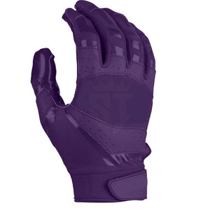 American Football Gloves Leather Full Finger Breathable Non-Slip Adjustable Wrist Strap <b>Hook</b> Loop Closure High Quality for - Product Image 6
