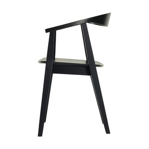 Chaise de salle à manger en bois massif de haute qualité avec finition noire, chaise d'appoint durable pour projets résidentiels, salle à manger et mobilier de maison - Product Image 3