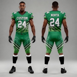 Kit d'uniforme de football américain entièrement sublimé de qualité supérieure avec tissu hyper respirant et anti-humidité, logos d'équipe personnalisés - Product Image 6