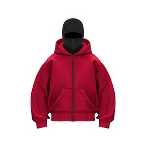 Sweat-shirt à capuche pour homme de haute qualité avec logo personnalisé, design masque facial, épaules tombantes, service OEM en gros - Product Image 3