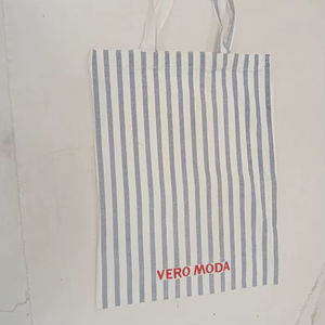 Bolsa de Lona Blanca con Logotipo Personalizado, Cierre de Cremallera, Estilo Vintage, Reutilizable, para Compras, Promocional - Product Image 1