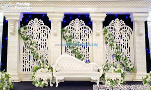 Escenario de Noche de Recepción de ensueño, marcos de fondo de Frp de forma ovalada para boda, hermoso marco de FRP ovalado - Product Image 6